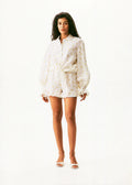Rumba Linen Lounge Shirt in Daisies